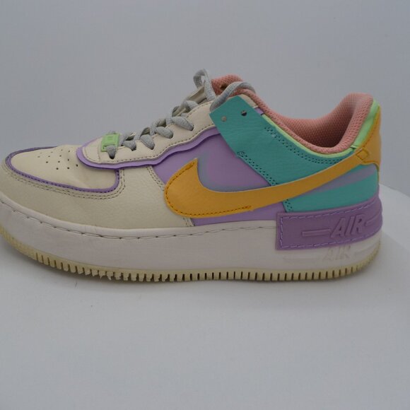 Nike Air Force 1 Low Shadow Womens Size 8.5 Ivory Pink Athletic Shoes Sneakers - Picture 2 of 11